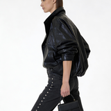 Tough-looking jacket, both feminine and edgy