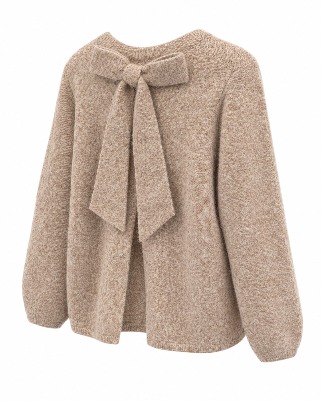 Trui met Strik op de Rug – Taupe