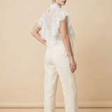 Off-white Blouse met Ruches