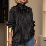Polkadot Blouse met Strik & Kant