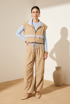 Dames Set met Cropped Gilet & Cargo Broek