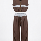 Dames Set met Cropped Gilet & Cargo Broek