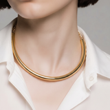 Goudkleurige Statement Ketting- Brede Halsketting