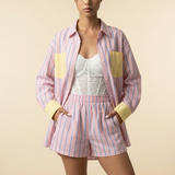 Pastel Gestreepte Lounge Set