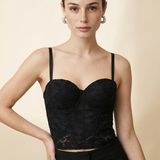 Top Corset in zwart of wit