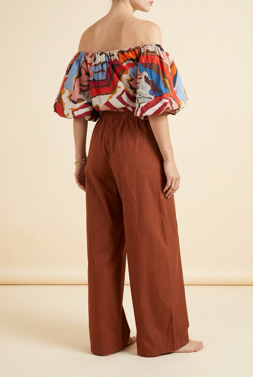 Terracotta Wide Leg Pantalon