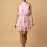 Blush Ruffle Pink Jurk