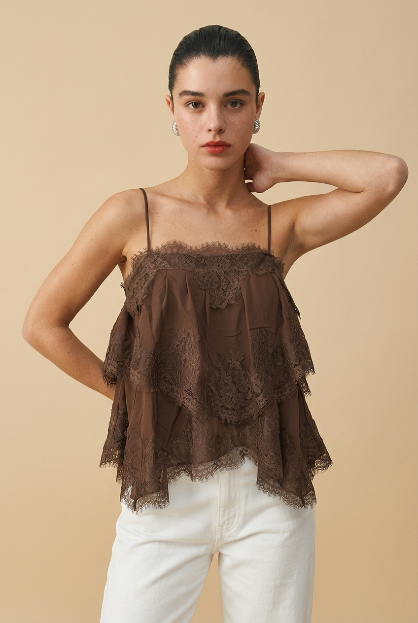 Chocolate Lace Blouse