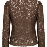 Kanten Blouse met Chinese Knoopsluiting