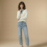 Trui met jeans kraagje