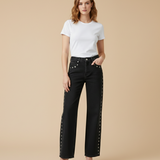 Jeans sneakers length, straight